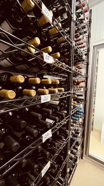 Wine cellar with bottles